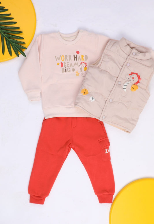 Boys' winter tracksuit, 3 pieces (1050)