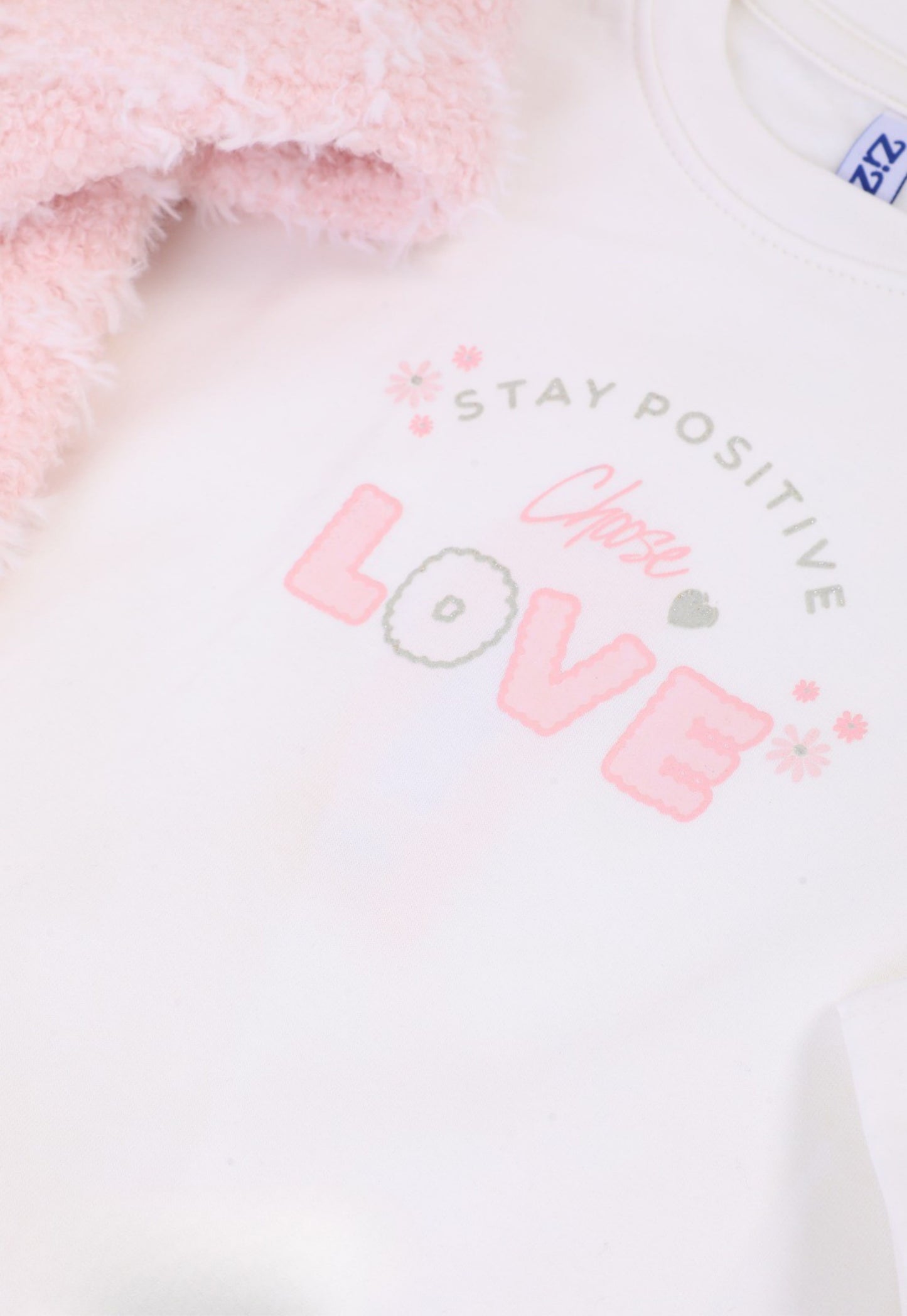 Girls' soft fleece pajamas, 3 pieces (1805)