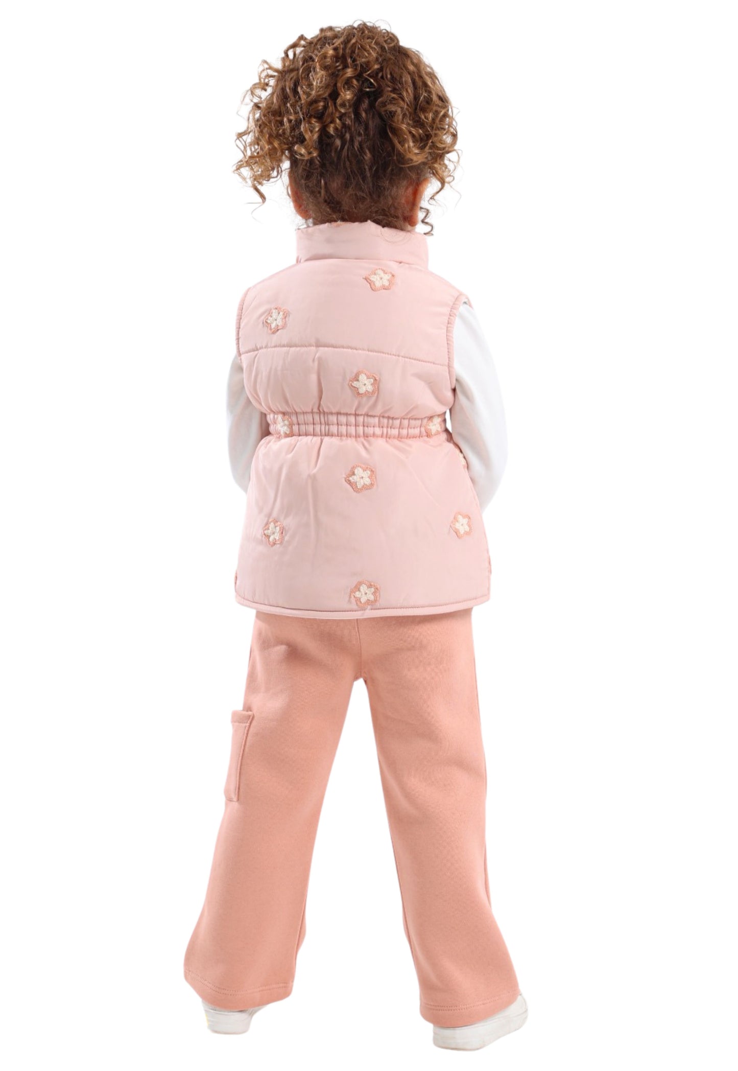 Comfortable and padded 3-piece girls' pajama set (803)