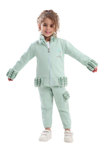 Girls' padded pajamas, 3 pieces (811)