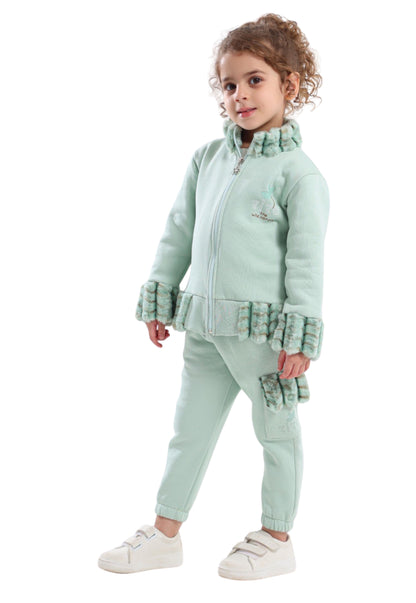 Girls' padded pajamas, 3 pieces (811)