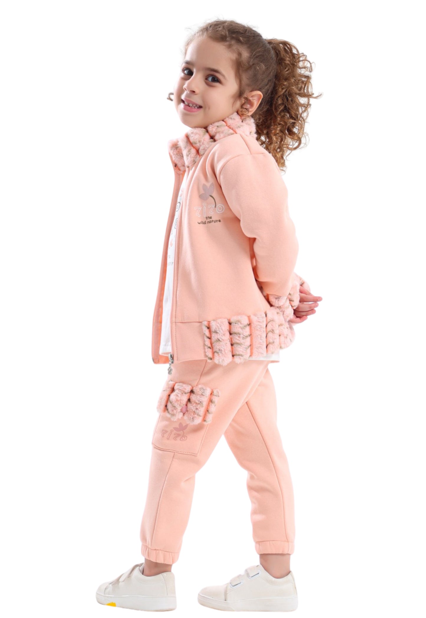 Girls' padded pajamas, 3 pieces (811)
