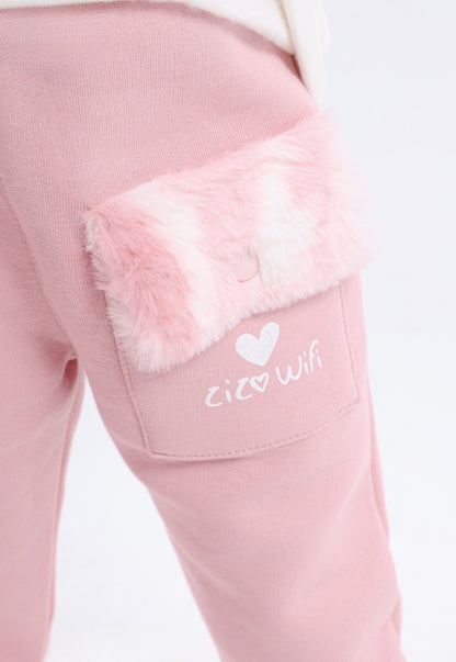 بيجاما بناتي فرو صناعي من 3 قطع (807)