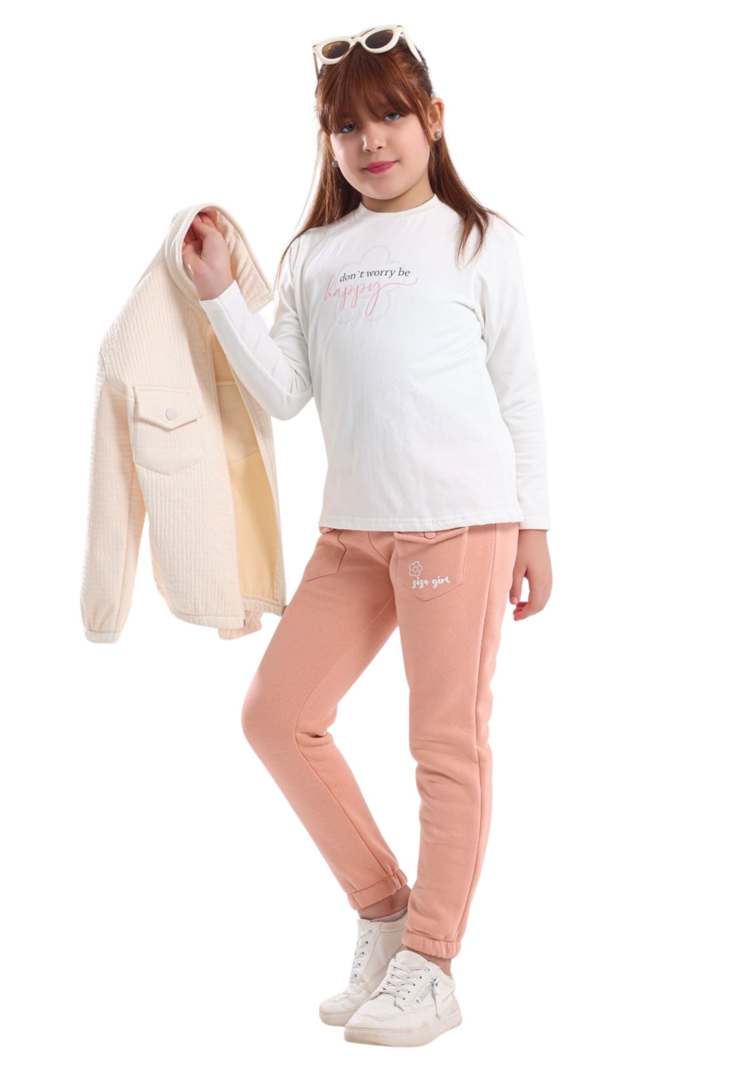 Girls' 3-piece padded pajama set (853)