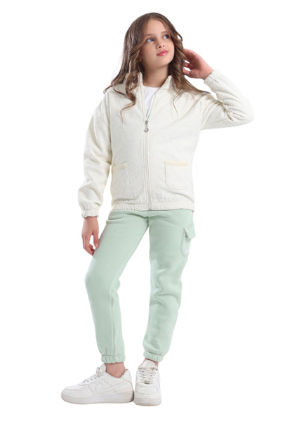 Girls' soft fleece pajamas, 3 pieces (849)